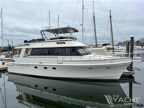 Southern Cross 53 - 1986 Southern Cross 53 yacht docked at marina, overcast sky.