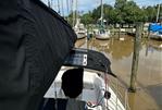 S2 9.2A - 1982 S2 9.2A sailboat docked at marina with solar panel on deck.