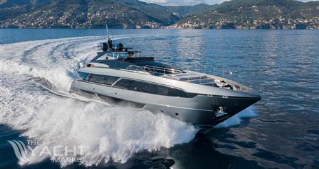Riva Corsaro 100 - Riva-Corsaro-100-MY-Gold-Black-motor-yacht-for-sale-exterior-image-Lengers-Yachts-1.jpg