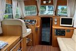 Linssen Grand Sturdy 29.9 Sedan - Saloon looking forward with sunroof open