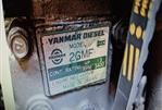 Islander Yachts 30 - Yanmar Diesel engine label on 1983 Islander Yachts 30, model 2GMF, 13 HP, 3400 RPM