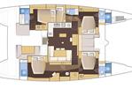 Lagoon 52 Flybridge - Layout Image