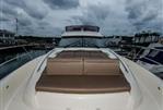 Prestige 550 - Prestige 550 yacht, 2014 model, docked under cloudy skies.