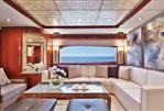 Johnson Flybridge Motor Yacht - Salon Looking to Port 