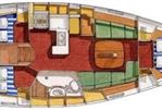 Beneteau Oceanis Clipper 373 - 3 Cabin Layout