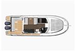 Jeanneau Merry Fisher 1095 Fly - Jeanneau Merry Fisher 1095 Fly - diagram of top view and wheelhouse interior