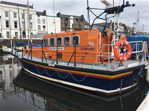 RNLI Mersey Class with FRC hull