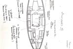 Bruce Roberts 54 steel pilot house ketch - Roberts 54 design layout