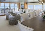 Johnson Flybridge w/Hydraulic Platform - Salon Looking Aft