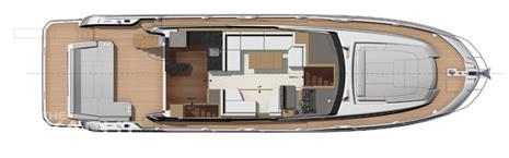 Prestige 590 - Layout Main Deck