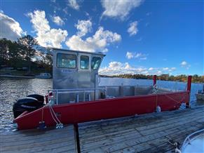New 33' x 12' Heavy Aluminum Work Boat or Landing Barge