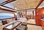 Johnson Flybridge Motor Yacht - Salon Looking Fwd  