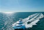 Prestige 420 - Prestige 420 yacht cruising on open sea, 2020 model, under clear blue sky.