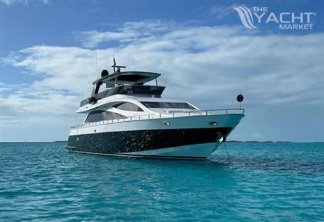 Amer 94 - Luxury Amer 94 yacht anchored in clear blue waters, 2017 model.