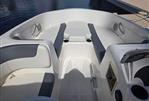 Bayliner Element 16 - 2020 Bayliner Element 16 boat interior with gray seating and cup holders.