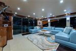 Viking Enclosed Flybridge - Salon Looking Aft