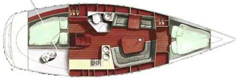 Hanse 371 - Layout Image