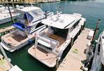 Prestige 520S - Prestige 520 S 2020 yacht docked at marina, aerial view.