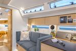 Hanse 410 - Modern interior of 2024 Hanse 410 yacht with cozy seating and navigation equipment.