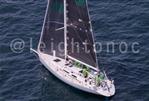 Baltic Custom Judel/Vrolijk 50 - Aerial view of 1990 Baltic Custom Judel/Vrolijk 50 sailboat on the ocean.