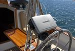 Bristol 35.5 - Garmin navigation system on a 1980 Bristol 35.5 sailboat's helm.