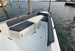 Axopar 28 CABIN - 2020 Axopar 28 CABIN boat with seating area and table on calm water.