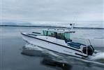 Axopar 29 Cross Cabin - 2025 Axopar 29 Cross Cabin cruising on calm waters under cloudy skies.