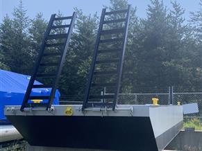 8' x 20' x 30" Steel Barge w/Ramps and Motor Bracket