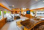 Hatteras Flybridge Motor Yacht - Salon Looking Forward