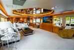 Hatteras Flybridge Motor Yacht - Salon Looking to Stbd