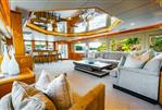 Hatteras Flybridge Motor Yacht - Salon Looking Aft