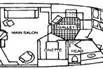Sea Ray 410 Aft cabin - Floor Plan