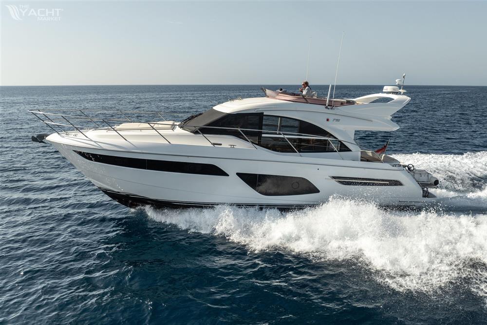 Princess F50 - Luxurious 2019 Princess F50 yacht cruising on open sea.