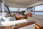 Princess F50 - Luxurious interior of 2019 Princess F50 yacht with elegant seating and ocean view.