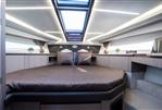 Galeon 405 HTS - Luxurious interior of 2023 Galeon 405 HTS yacht with modern design and skylight.