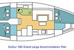 Dufour 380 Grand Large - Layout Image