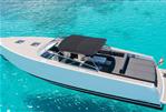 VanDutch 40 - VanDutch 40 yacht from 2010 on clear turquoise water, featuring sleek design and sunshade.