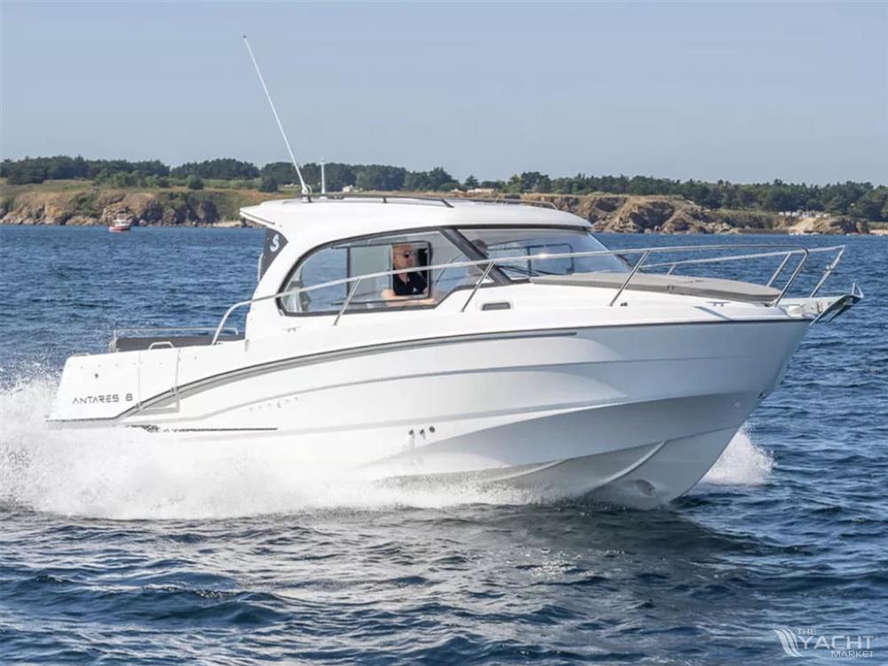 Beneteau Antares 8 - Manufacturer Provided Image: 2024 Beneteau Antares 8 cruising on open water, showcasing sleek design and performance.