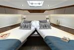 Fairline Targa 50 Open - Luxurious cabin interior of 2025 Fairline Targa 50 Open yacht with twin beds.