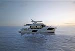 Absolute NAVETTA 70 - 2026 Absolute NAVETTA 70 yacht cruising at sunset on calm ocean waters.