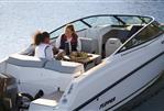 Flipper 650 DC - Two people enjoying a meal on a 2026 Flipper 650 DC boat.