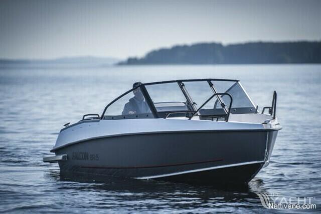 Falcon BR5 - 2026 Falcon BR5 boat cruising on calm waters with scenic background.