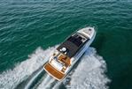 Fairline Targa 50 GT - 2026 Fairline Targa 50 GT yacht cruising on open water, aerial view.