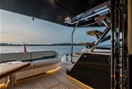 Fairline Phantom 65 - Luxurious 2026 Fairline Phantom 65 yacht interior with elegant seating and scenic ocean view.