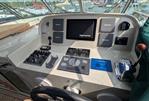 Linssen Grand Sturdy 380 AC - Helm of 2008 Linssen Grand Sturdy 380 AC with navigation controls and display.