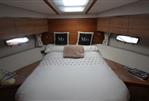 Sealine SC42 - Cozy bedroom in 2013 Sealine SC42 yacht with "Mr" and "Mrs" pillows.