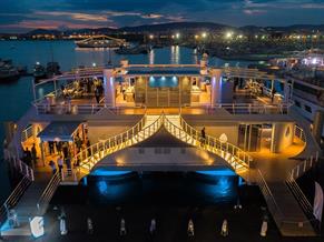 Floating event barge