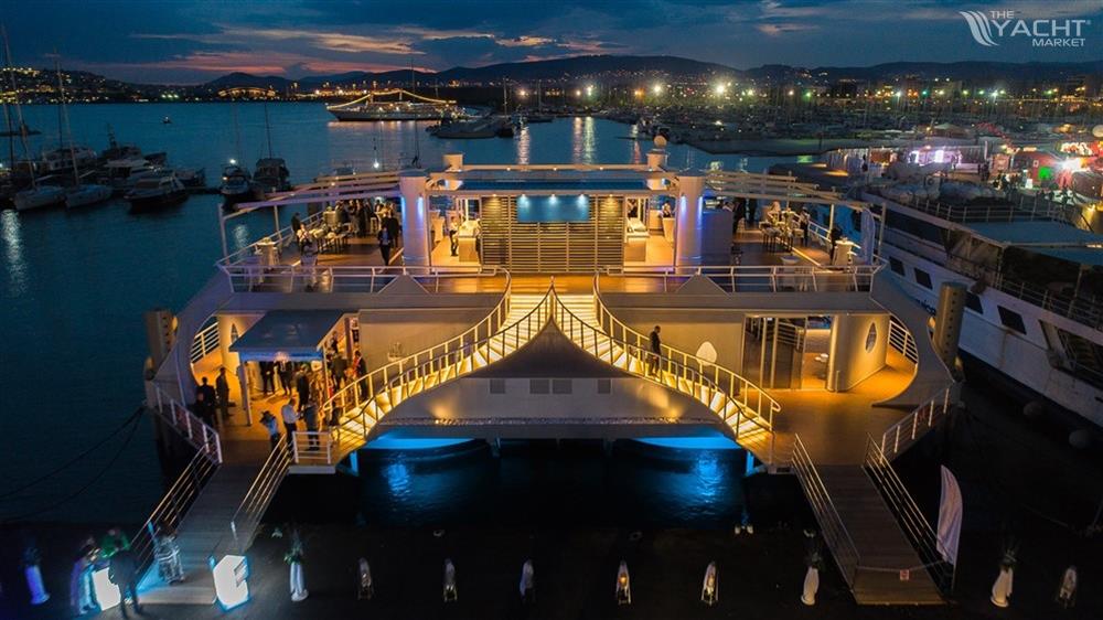 Floating event barge