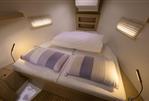 Hanse 388 - Interior cabin of 2021 Hanse 388 yacht with twin beds and modern design.