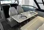 Saxdor 270 GTO - Interior of 2023 Saxdor 270 GTO boat with dining setup and modern seating.